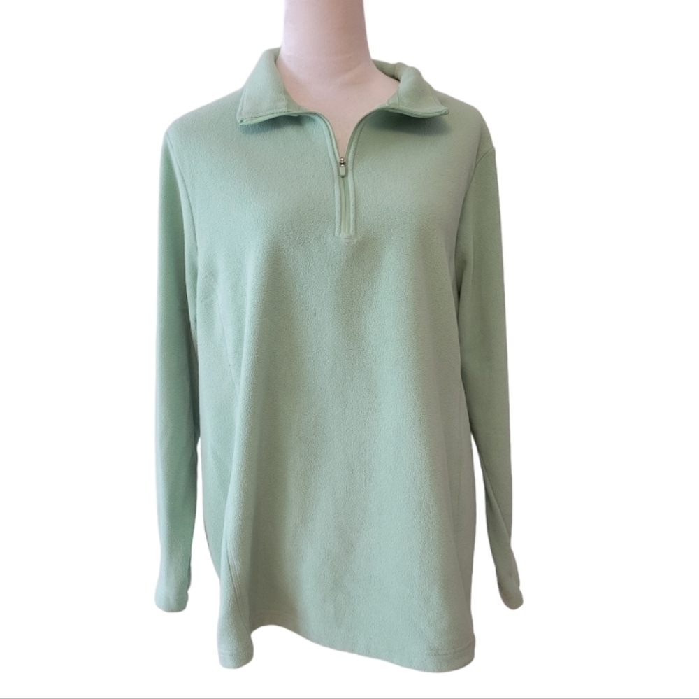 Lands End 3/4‎ Zip Fleece Jacket Size 1X